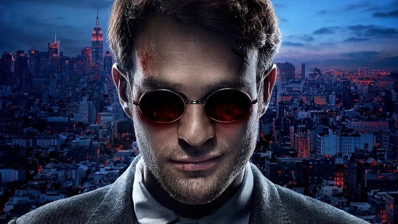 Daredevil poster showing Matt Murdock grinning