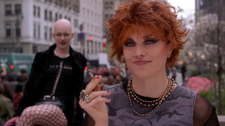 Lucy Lawless in Spider-Man as a punk rock girl