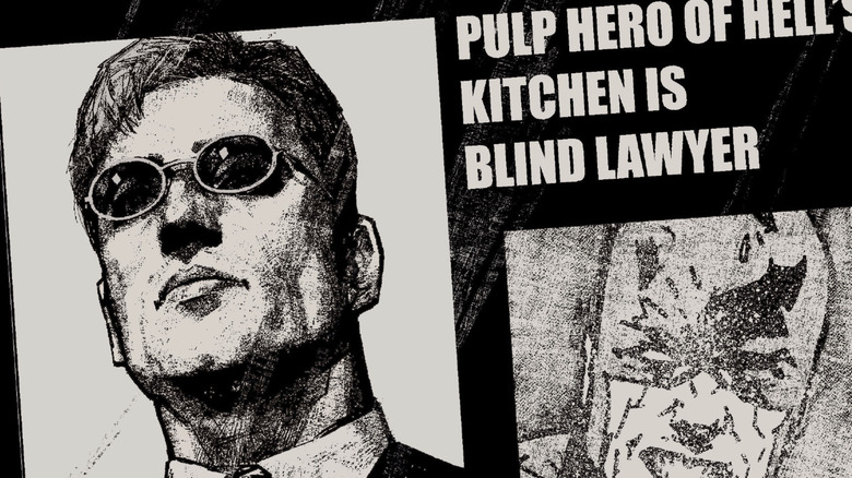 Daredevil #32 - newspaper image revealing Matt Murdock is Daredevil