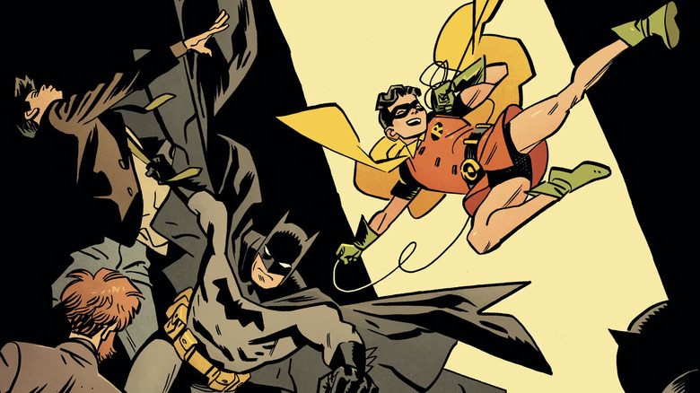 Batman and Robin: Year One cover, showing Batman and Robin fighting criminals together