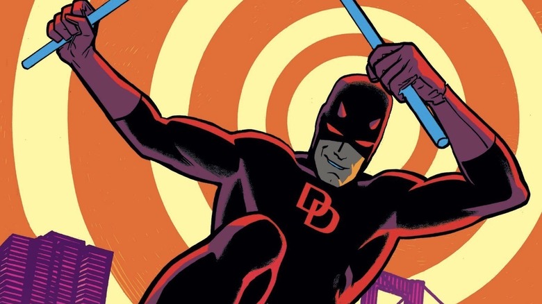 Daredevil #0.1 cover — Daredevil with spiral background