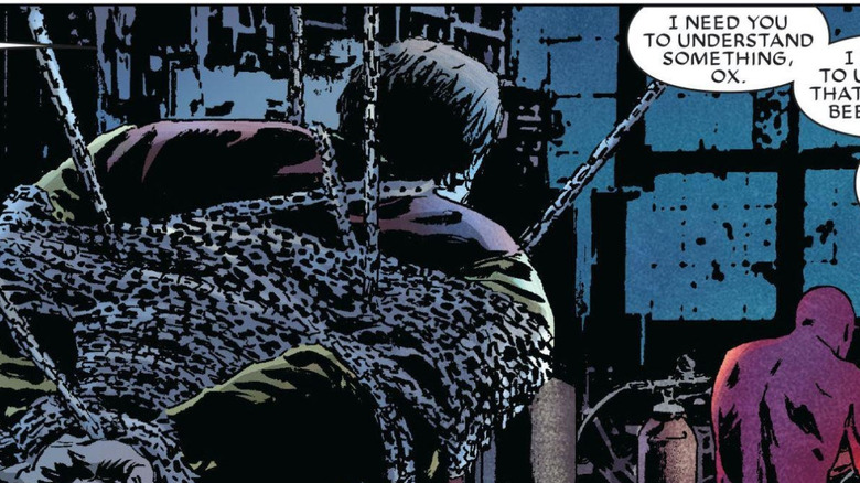 Daredevil torturing The Ox