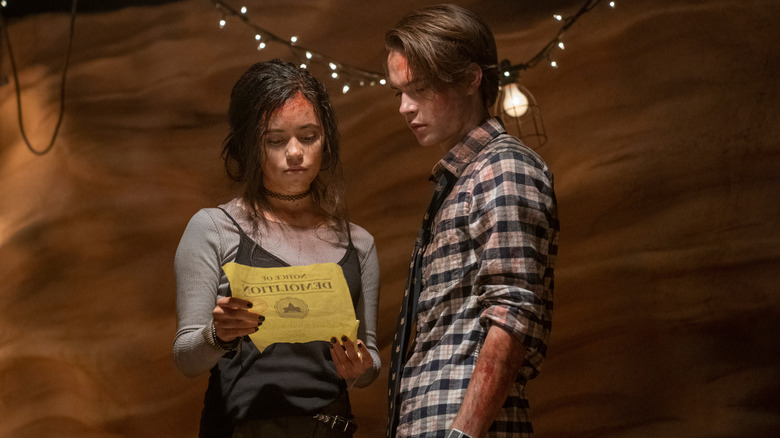 Jenna Ortega and Judah Lewis in The Babysitter: Killer Queen