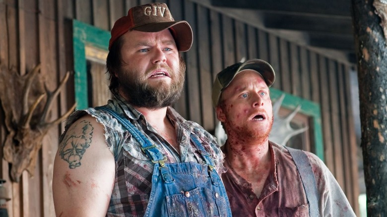 Tyler Labine as Dale and Alan Tudyk as Tucker in Tucker and Dale vs Evil
