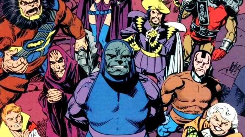 Darkseid and his royal court - Glorious Godfrey, Kalibak, Desaad, Amazing Grace, Kanto, Steppenwolf, Doctor Bedlam and Granny Goodness