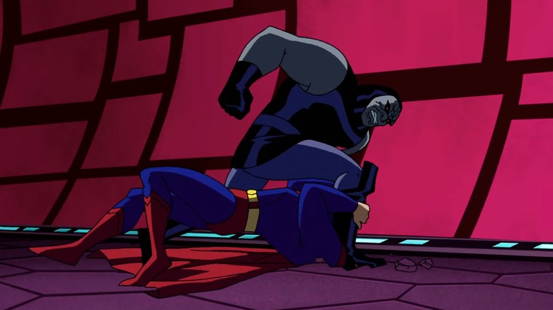 Justice League, Twilight, Darkseid stomps on Superman's face