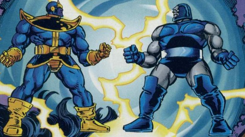 Thanos and Darkseid facing off in Marvel Versus DC #2