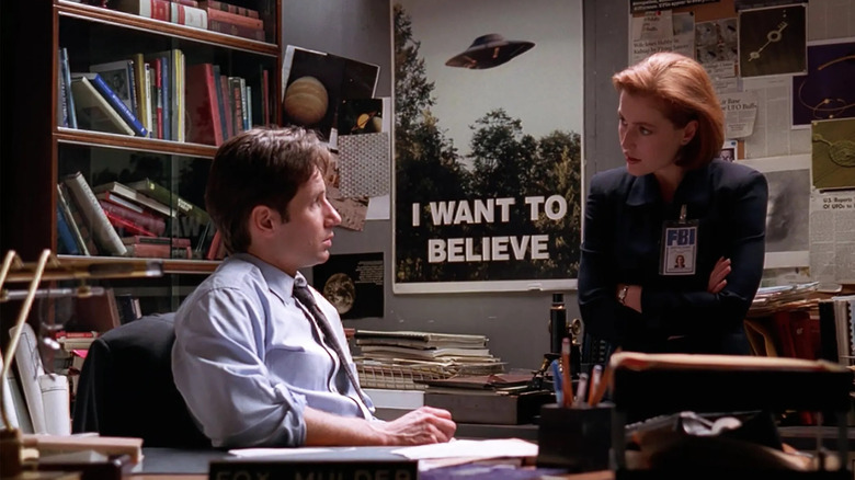 Gillian Anderson and David Duchovny in The X-Files