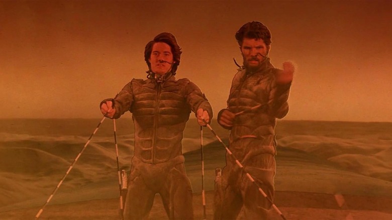 Dune 1984 Paul riding sandworm 