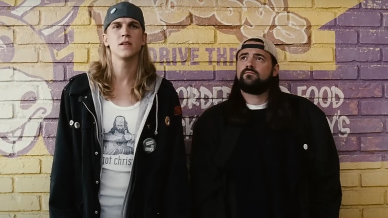Jay and Silent Bob outside Mooby's in Clerks II