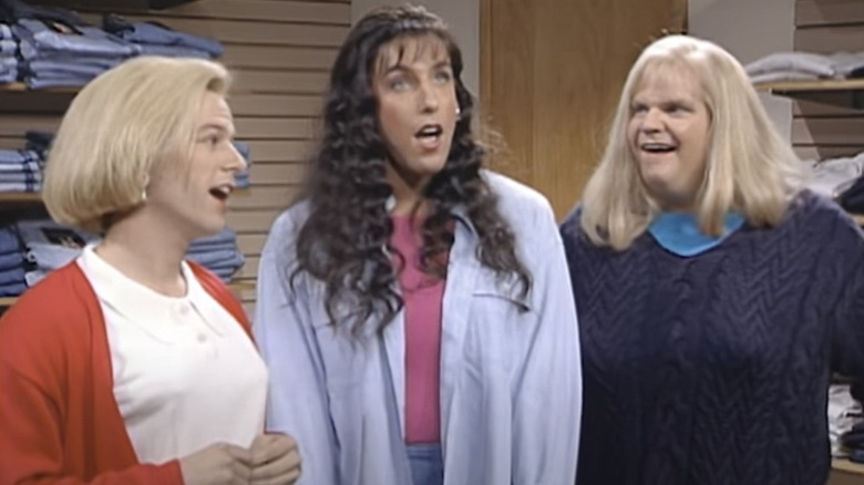 Chris Farley David Spade Adam Sandler dressed as a woman Saturday Night Live
