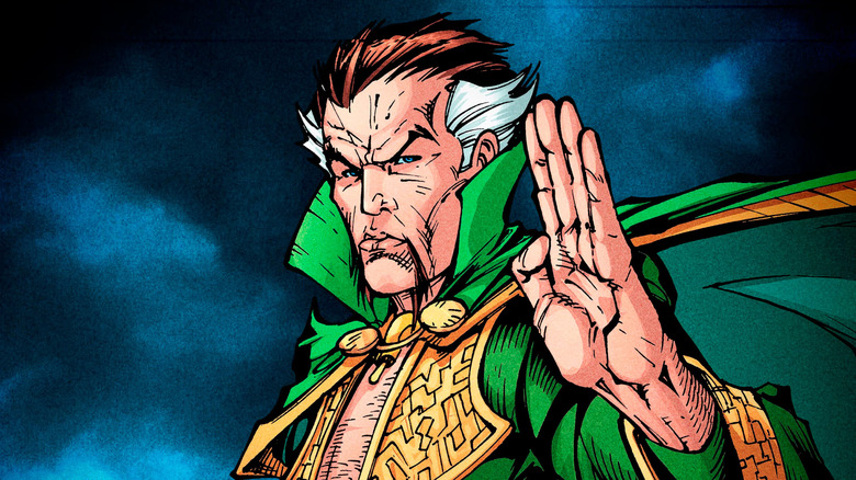 Ra's al Ghul raises his hand in defense