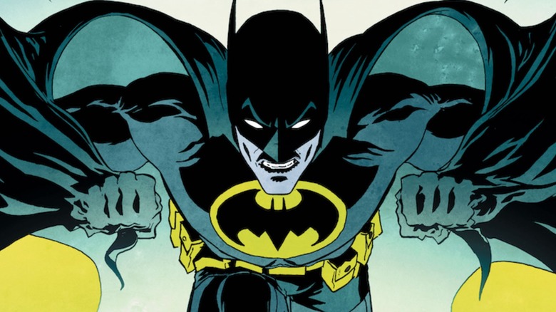 Batman spreading his cape in Batman: Dark Patterns