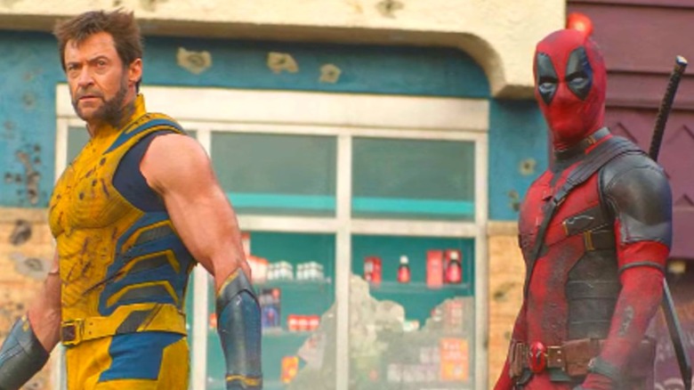 Deadpool looks at the camera in Deadpool and Wolverine