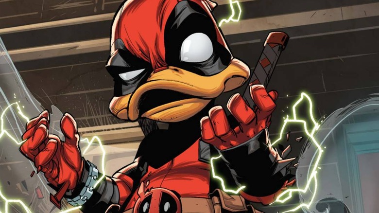 Deadpool the Duck looks at his hands