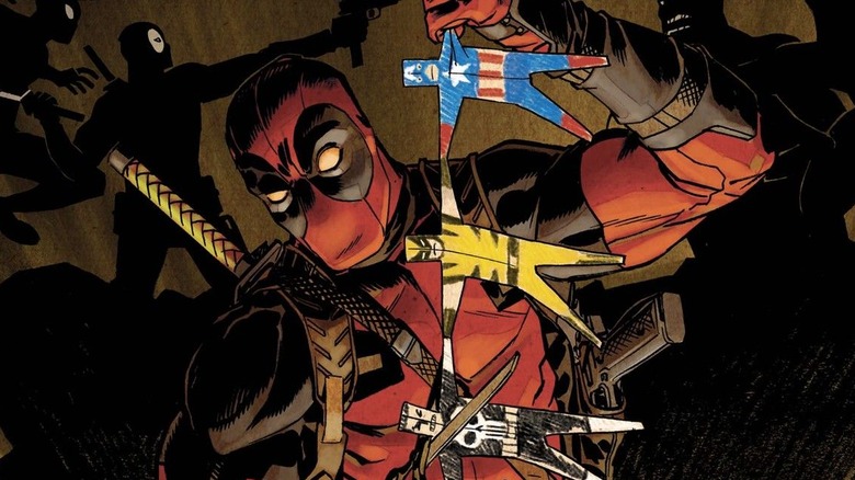 Deadpool with paper dolls