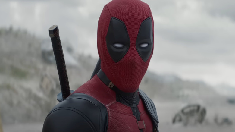 Deadpool looks at the camera in Deadpool and Wolverine