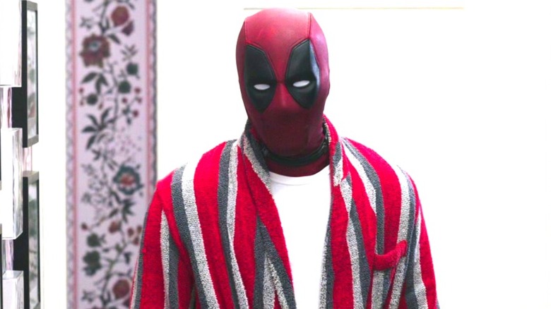 Deadpool in a robe