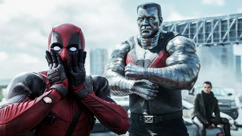 Deadpool, Colossus, and Negasonic Teenage Warhead in Deadpool (2016)