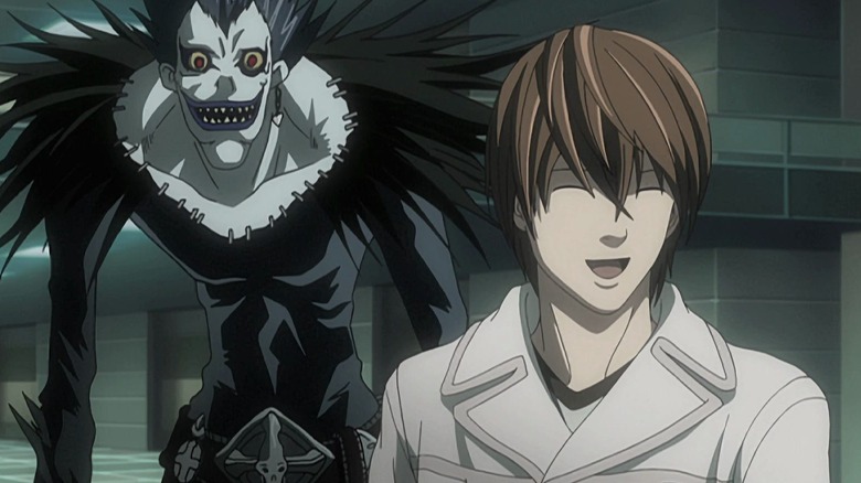 Light Yagami and the Shinigami Ryuk in Death Note