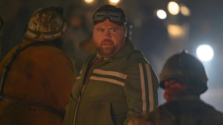 Paul Walter Hauser as Mole Man in the mines in The Fantastic Four: First Steps
