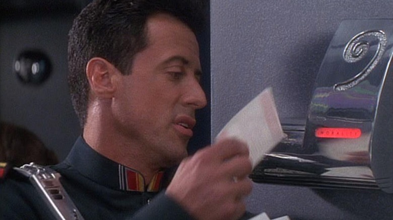 Sylvester Stallone takes ticket Demolition Man