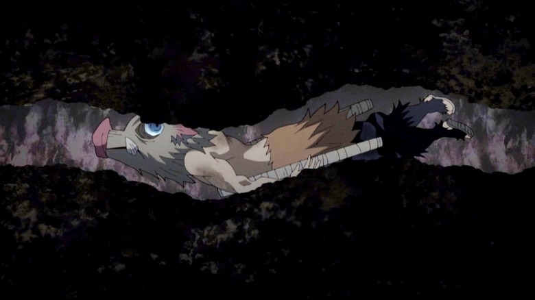 Inosuke Slithering Underground - Demon Slayer