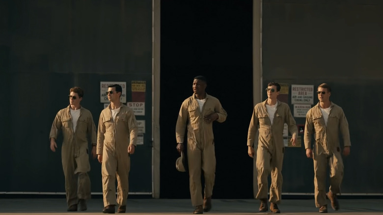 Spencer Neville, Joe Jonas, Jonathan Majors, Nick Hargrove, and Glen Powell in Devotion