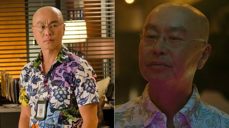 Side-by-side images of C. S. Lee as Vince Masuka in Dexter and Dexter: Resurrection.