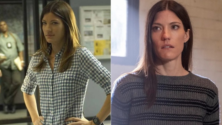 Side-by-side images of Jennifer Carpenter as Debra Morgan in Dexter and Dexter: New Blood.
