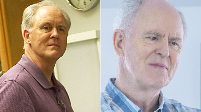 Side-by-side images of John Lithgow as Arthur Mitchell in Dexter and Dexter: Resurrection.