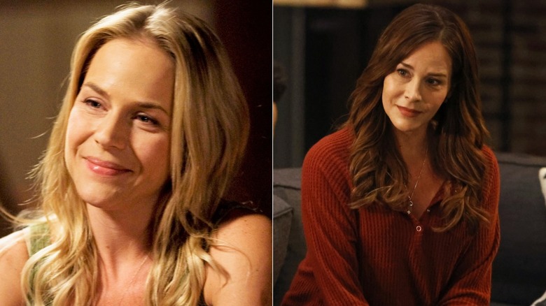 Side-by-side images of Julie Benz as Rita Bennett in Dexter and Sadie Becker in 9-1-1: Lone Star.