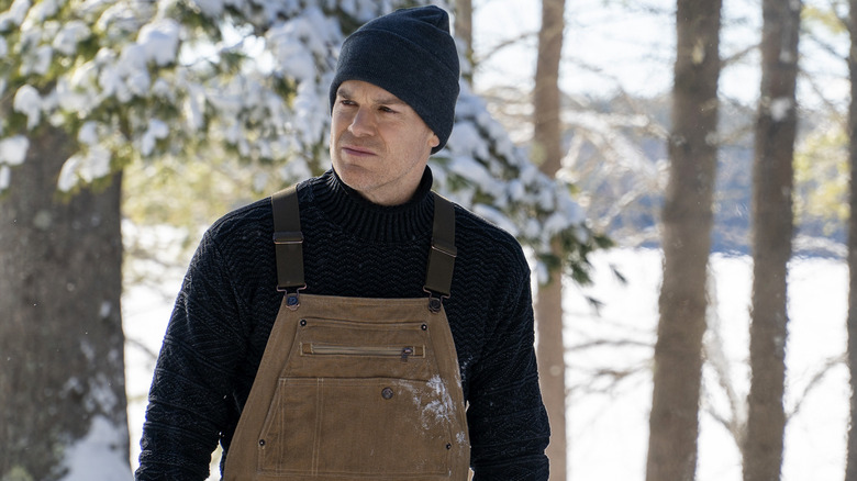 Michael C. Hall in a beanie