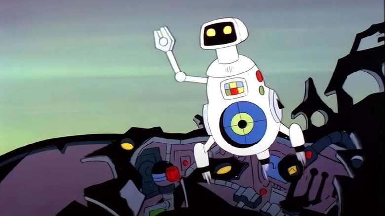 H.E.R.B.I.E. above a ship cockpit in The New Fantastic Four