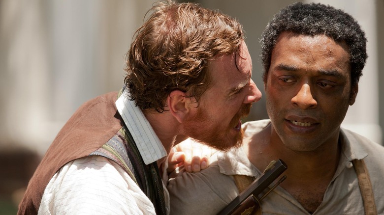 Michael Fassbender yells at Chiwetel Ejiofor