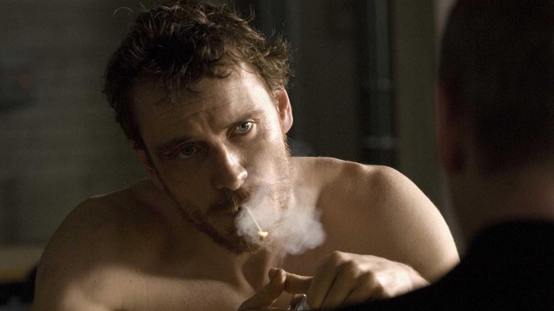 Michael Fassbender smoking