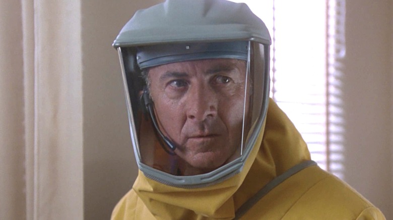 Sam Daniels wearing a hazmat suit in Outbreak
