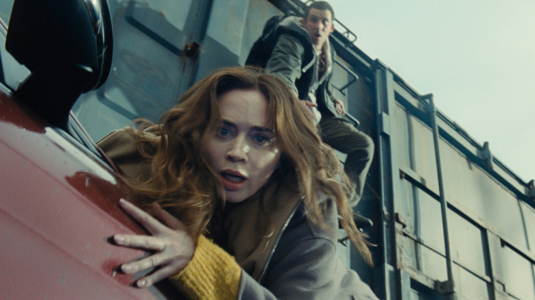 Margaret and Daniel are caught on a speeding train in Disclosure Day