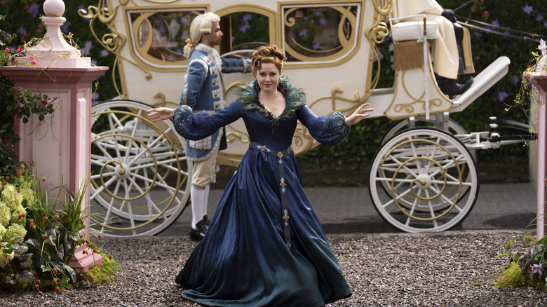 Disenchanted Giselle dancing outside carriage