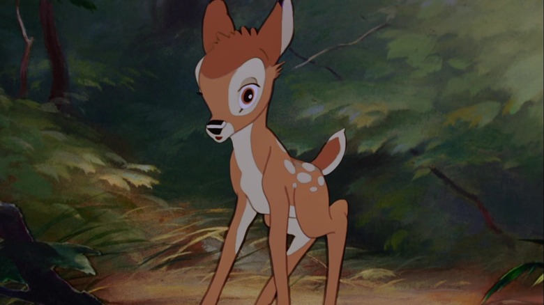 Bambi looking alarmed in Bambi (1942)