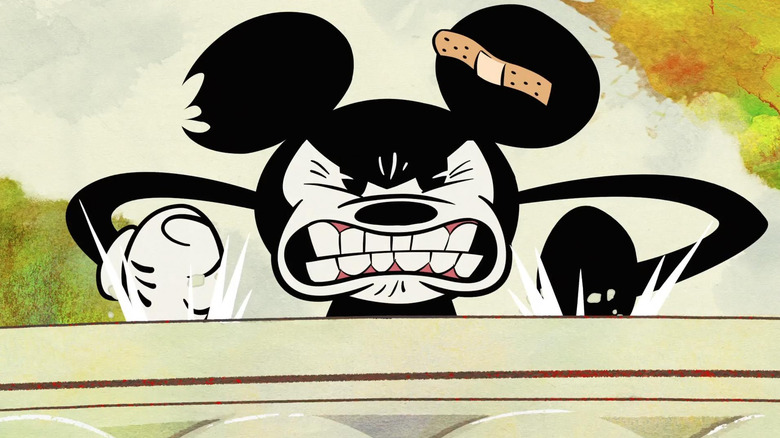 Mickey Mouse angry 