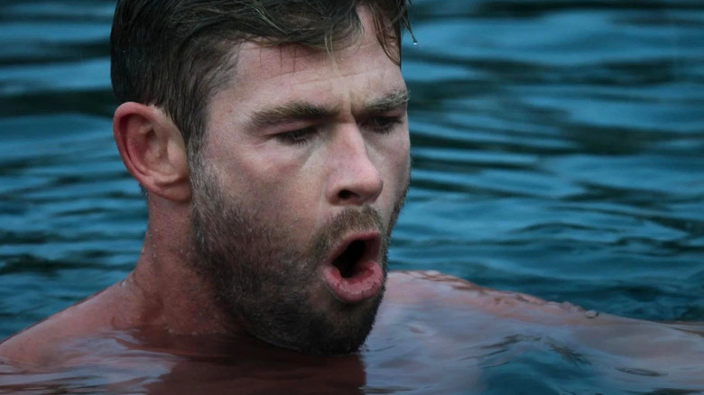 Chris Hemsworth in cold water in Limitless with Chris Hemsworth