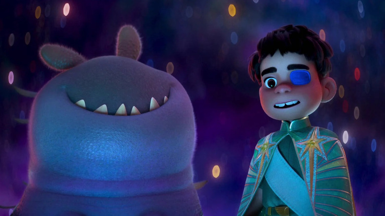 Glordon and Elio in a dim room in Elio