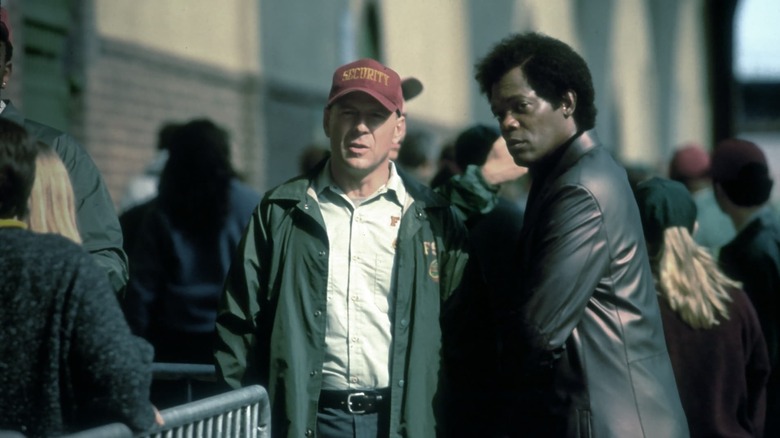 Bruce Willis and Samuel L. Jackson in Unbreakable