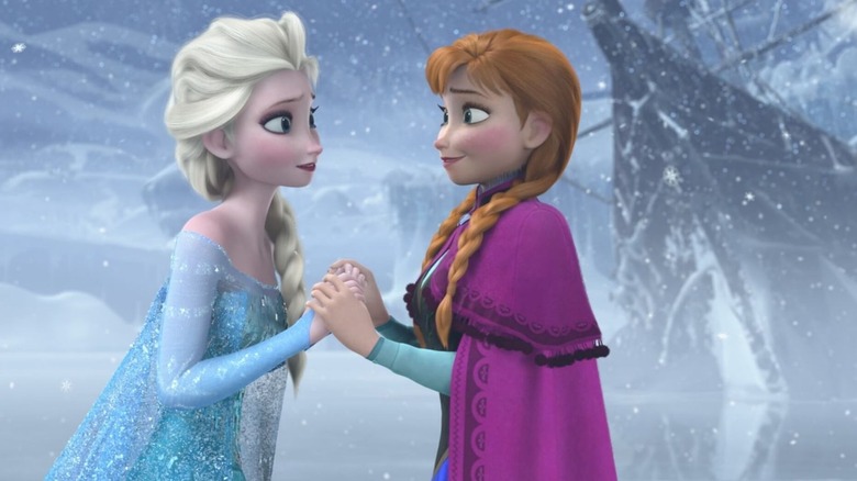 Elsa and Anna in Frozen