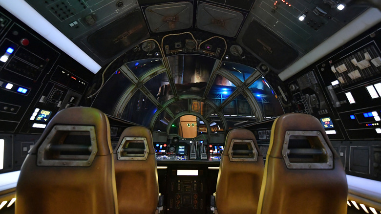 Inside the Millenium Falcon at Galaxy's Edge in Anaheim, CA