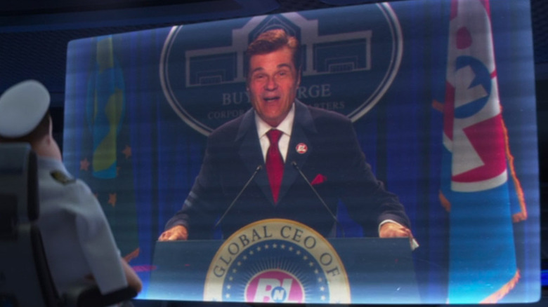 Fred Willard como presidente da Buy N Large em WALL-E