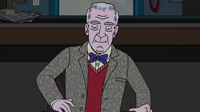 J.D. Salinger standing in a radio station control room in BoJack Horseman