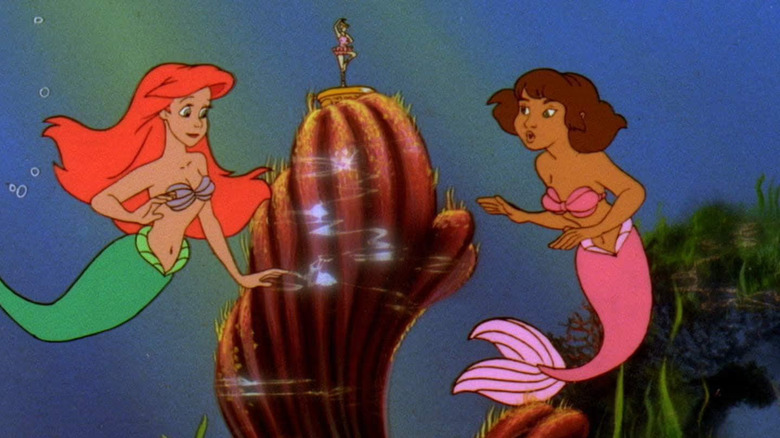 Gabriella and Ariel swimming in The Little Mermaid animated series