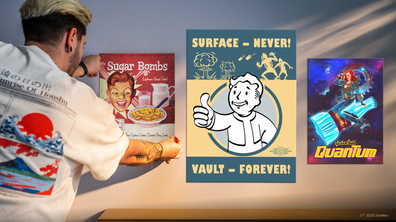 A person who sets from the extract metal posters